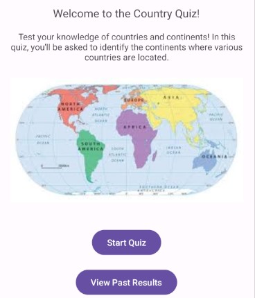 Country Quiz Mobile Application